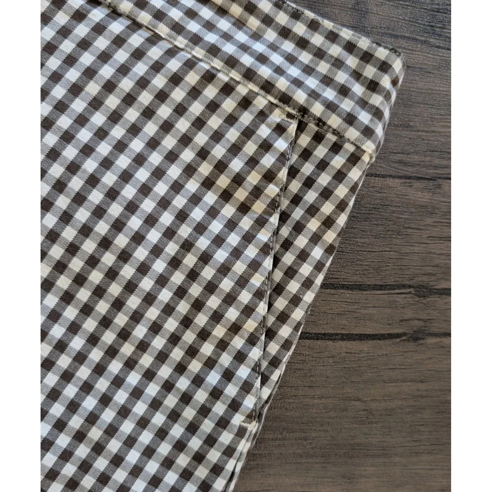 Lady Hagen Golf Skort Women's 8 Brown Cream Gingham Plaid Cotton Stretch